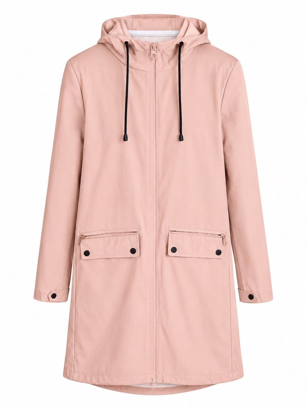 Zara Dusty Pink Hooded Rain Jacket with Visor Size S